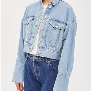 Topshop boutique cropped denim Jean jacket